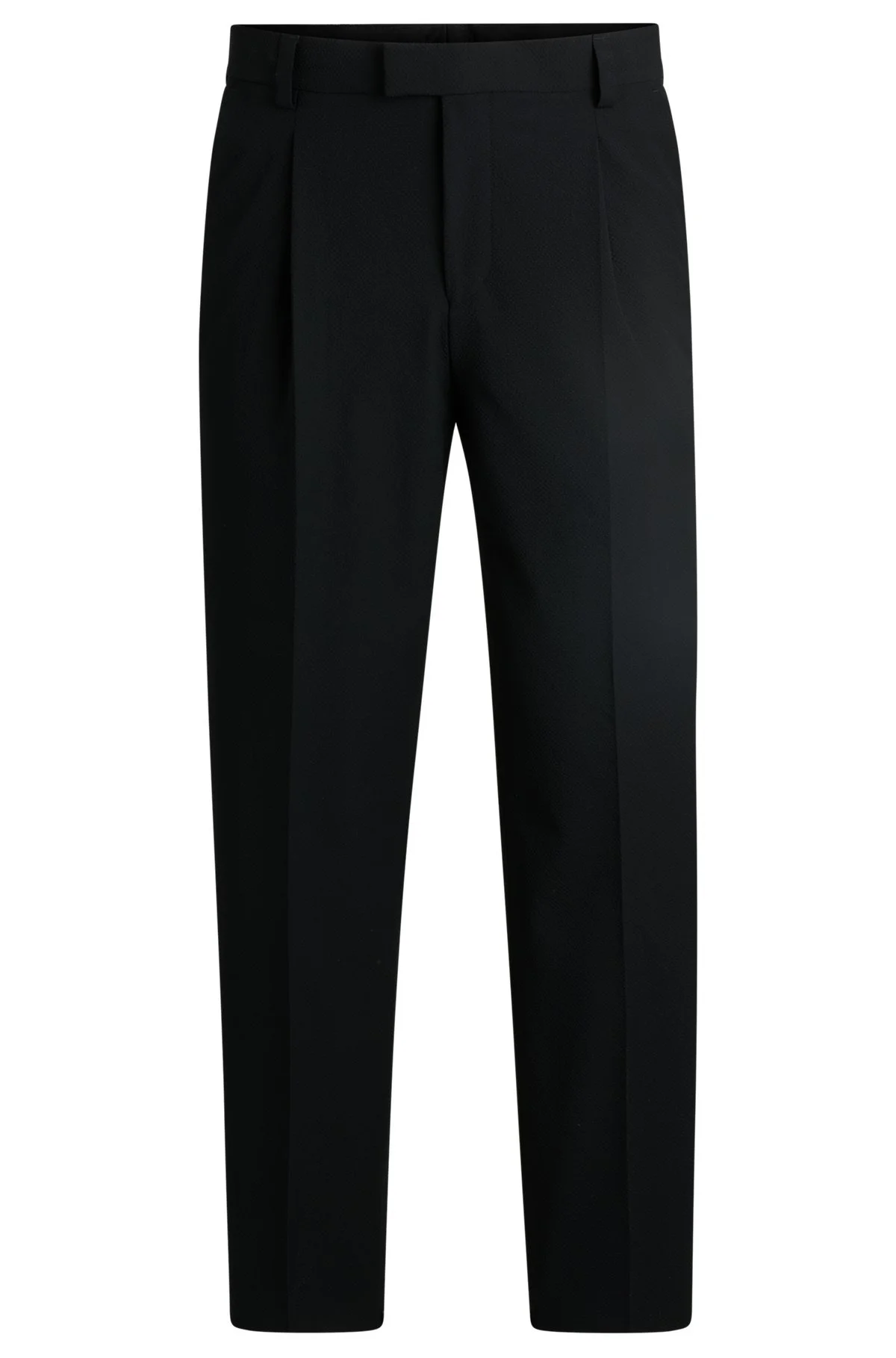 SLIM-FIT TROUSERS IN SEERSUCKER - 1