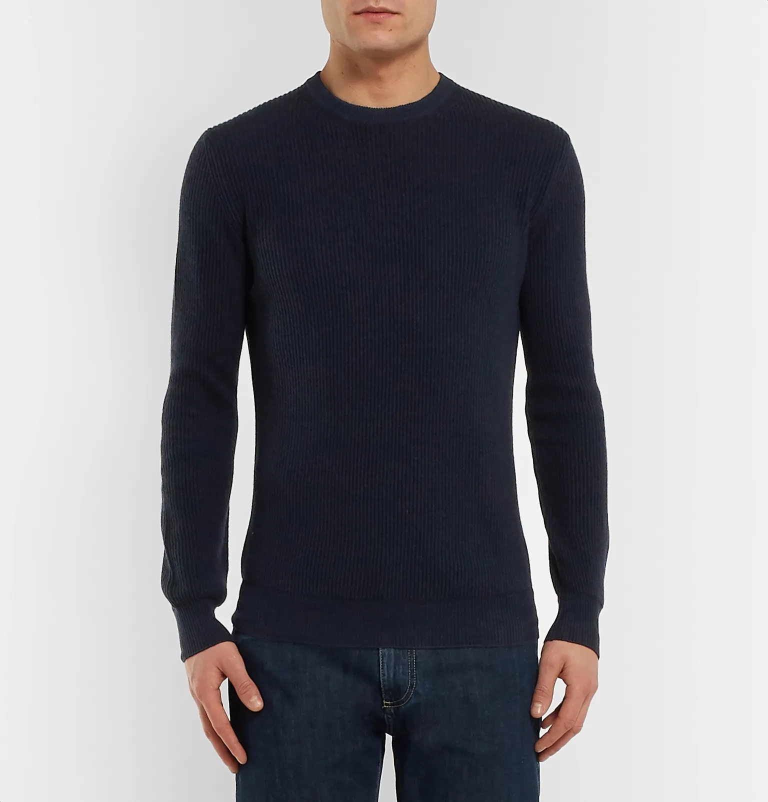 Ribbed Cashmere Sweater - 34