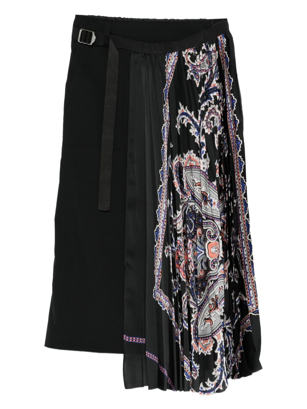 pleated paisley-print skirt - 1