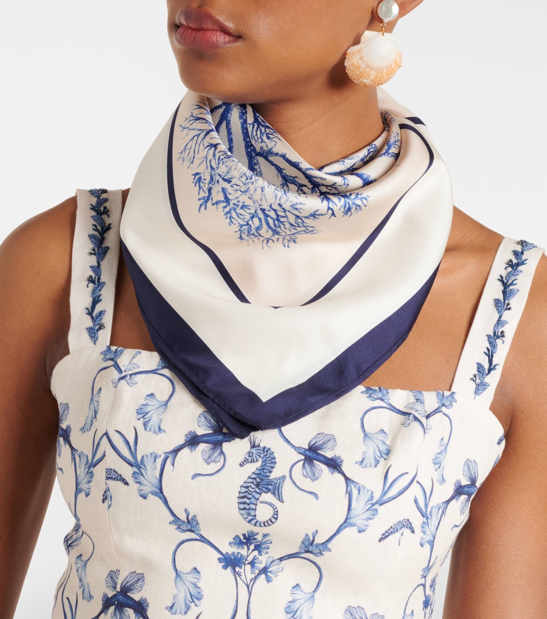 Printed silk scarf - 2