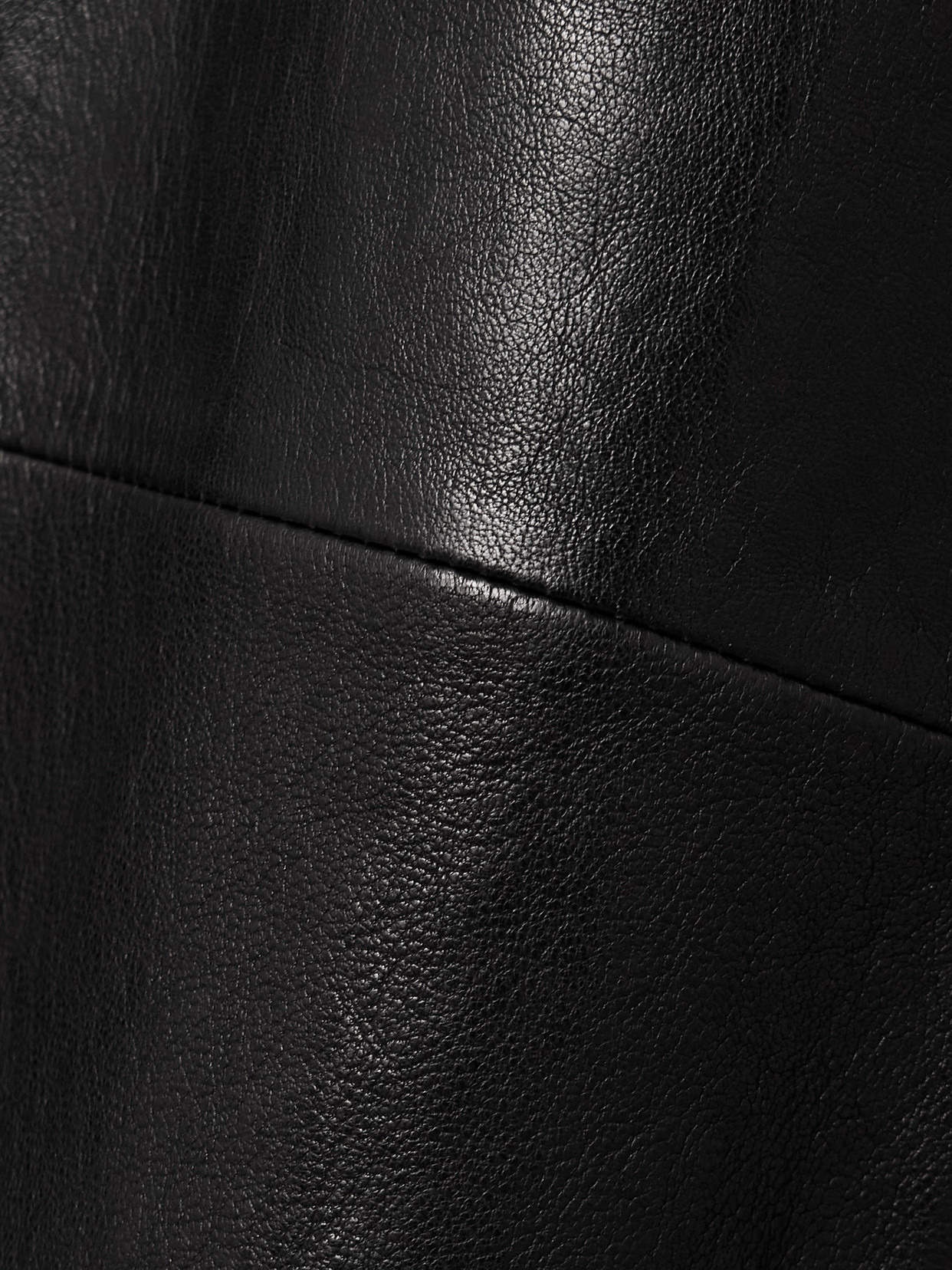 The Avery Paneled Leather Midi Skirt - 5