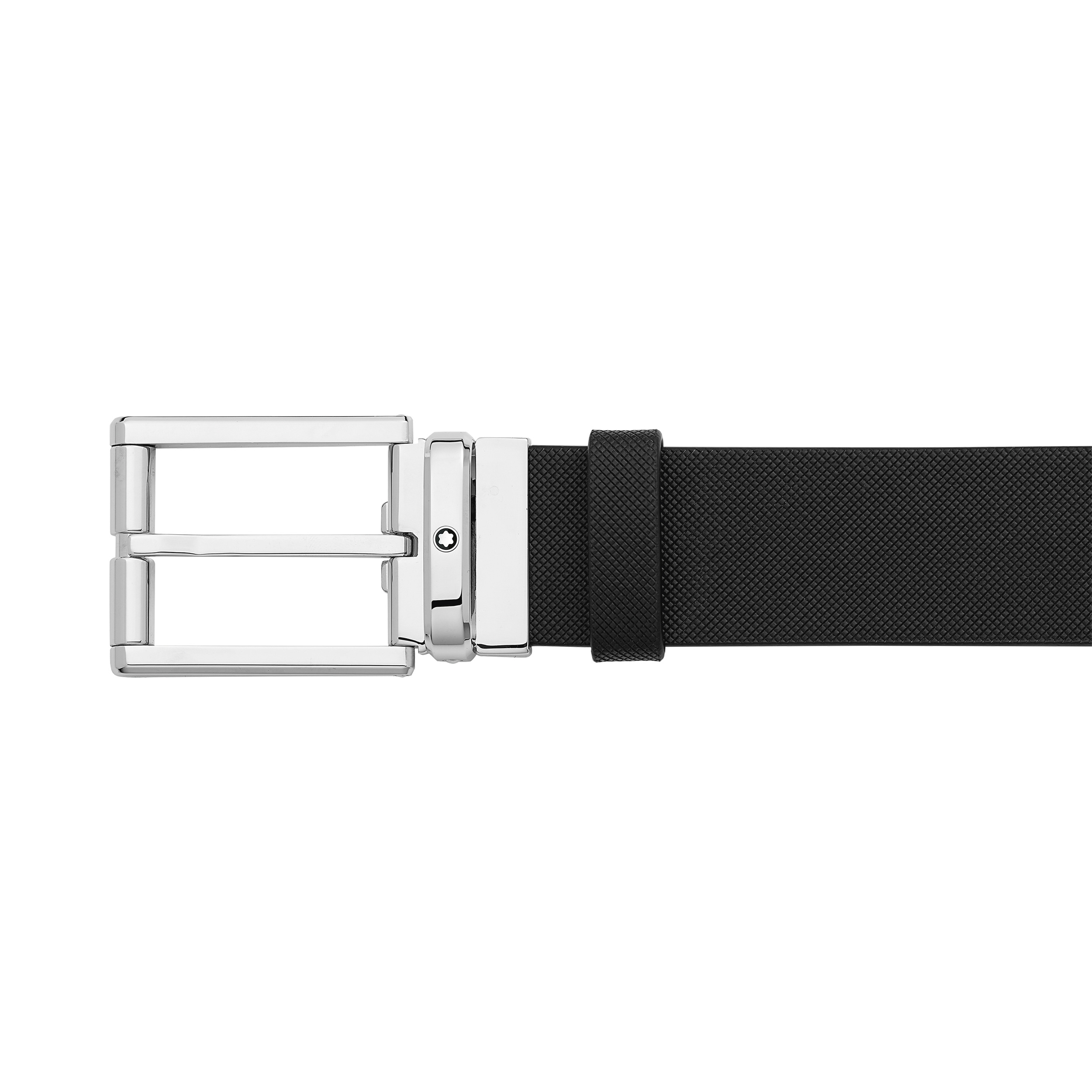 Black 35 mm leather belt - 3