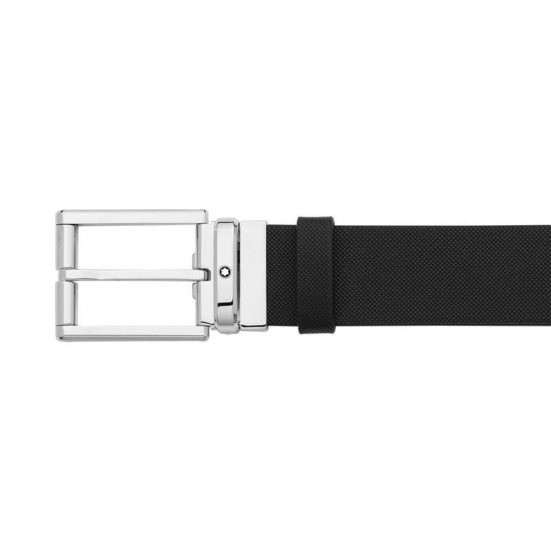 Black 35 mm leather belt 3
