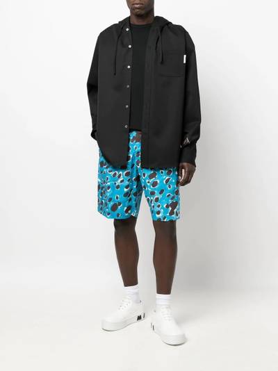 Marni all-over leopard-print shorts outlook