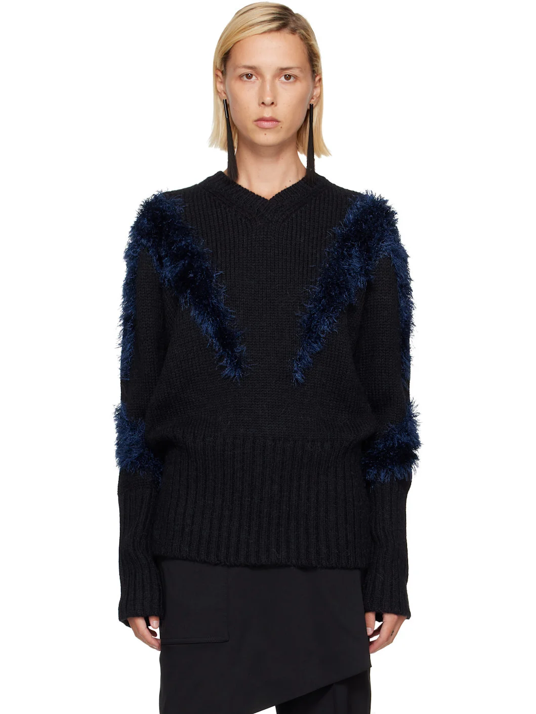 Black & Navy Macaw Sweater - 1