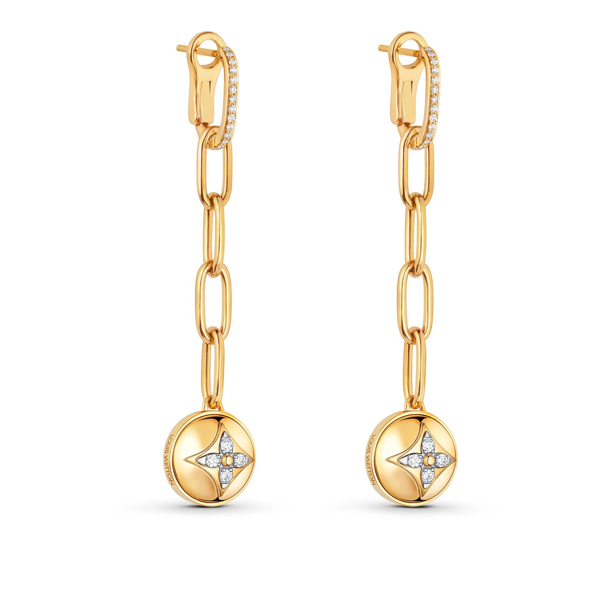 B Blossom Earrings, Yellow Gold, White Gold And Diamonds - 1