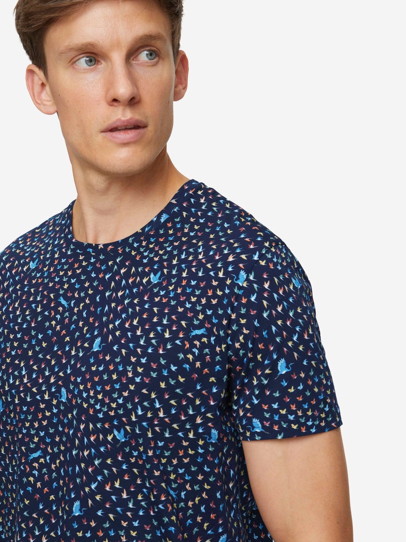 Men's T-Shirt Robin 12 Pima Cotton Navy - 2