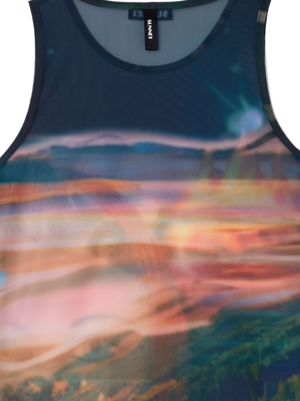 Annemarie-print sheer top - 3