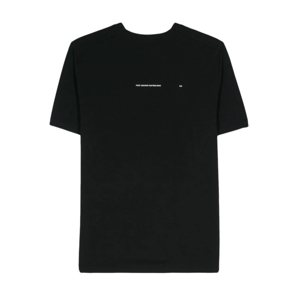 POST ARCHIVE FACTION (PAF) BLACK JERSEY T-SHIRT WITH LOGO