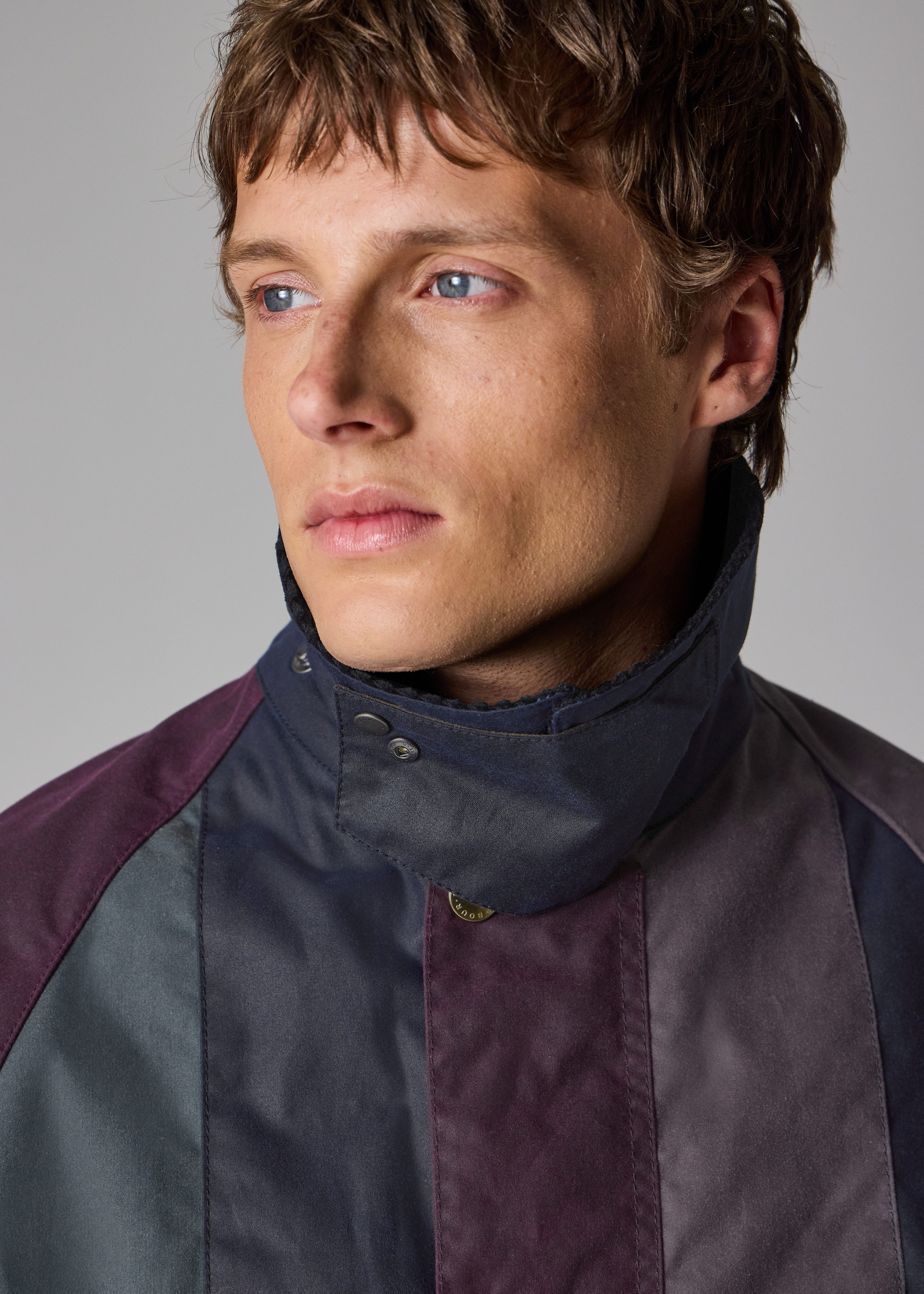 Paul Smith loves Barbour - Striped Oversized Bedale Wax Jacket - 8