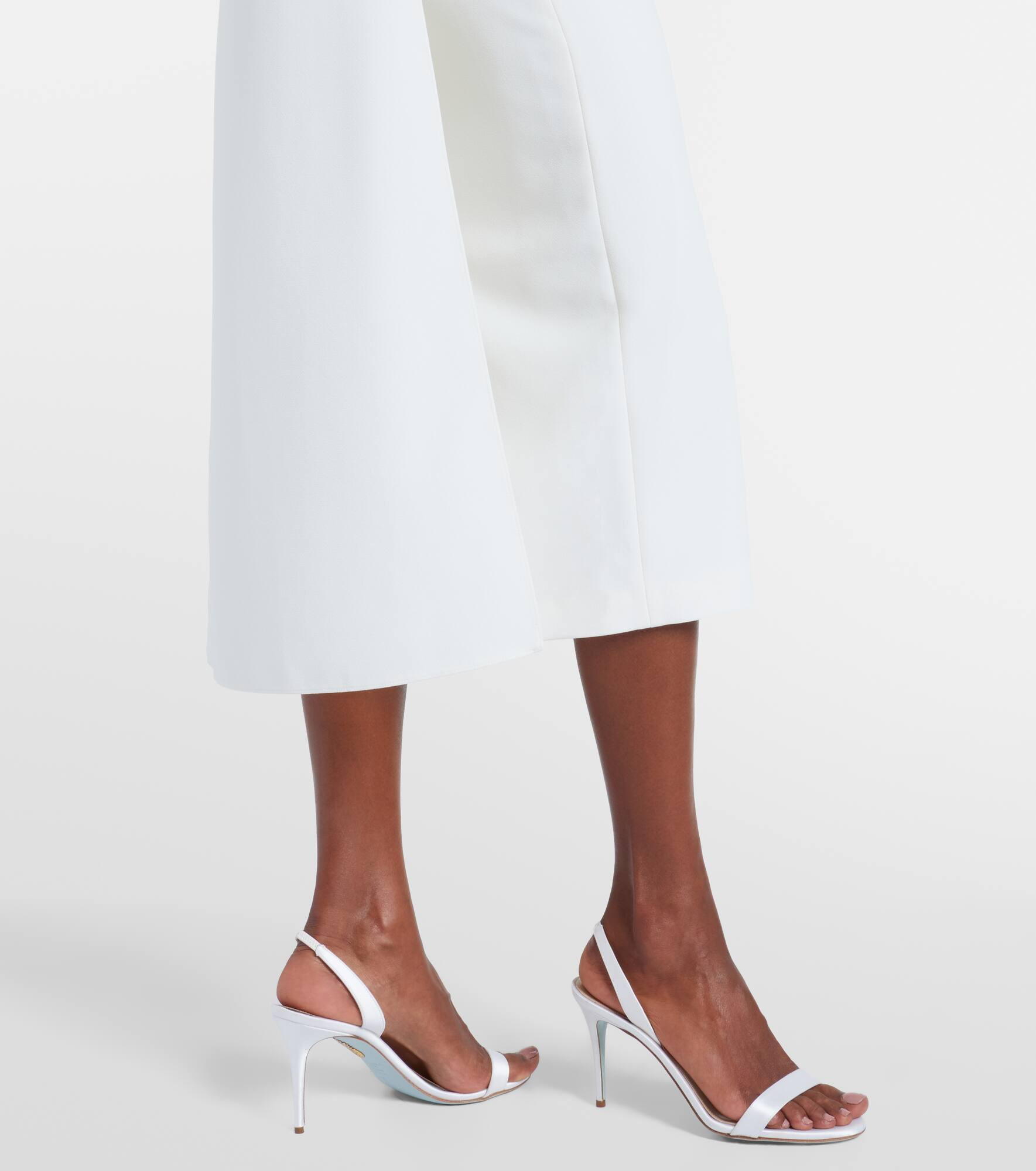 Bridal Oria caped crêpe midi dress - 5