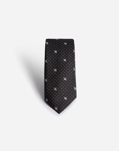 Dolce & Gabbana Silk blade tie with polka-dot design and DG logo (6 cm) outlook