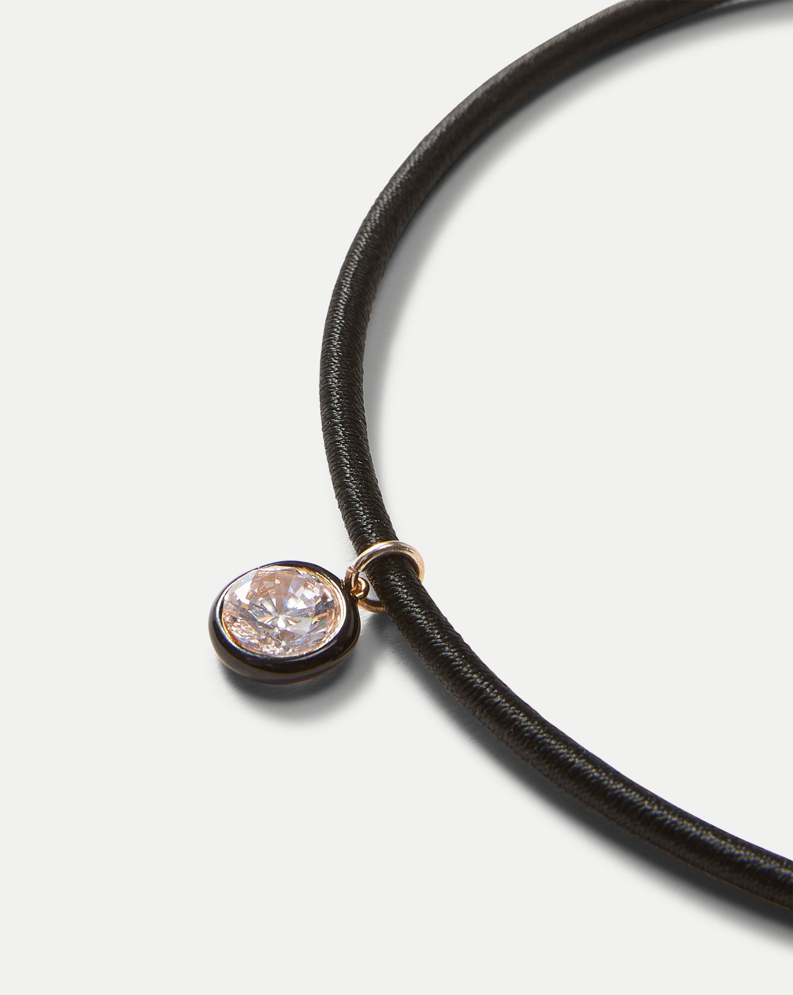 BLACK CORD PENDANT NECKLACE - 3