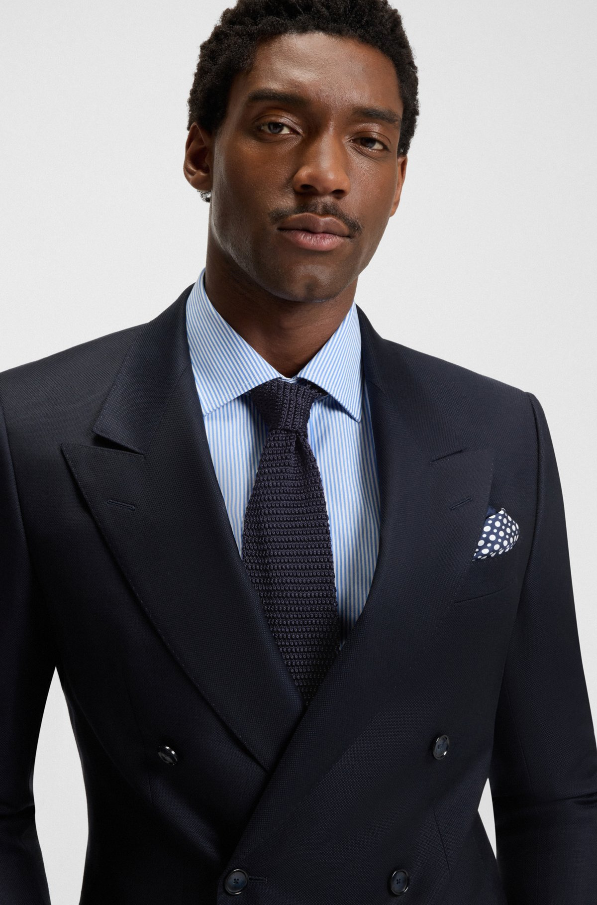 BECKHAM X BOSS KNIT TIE IN SILK - 2