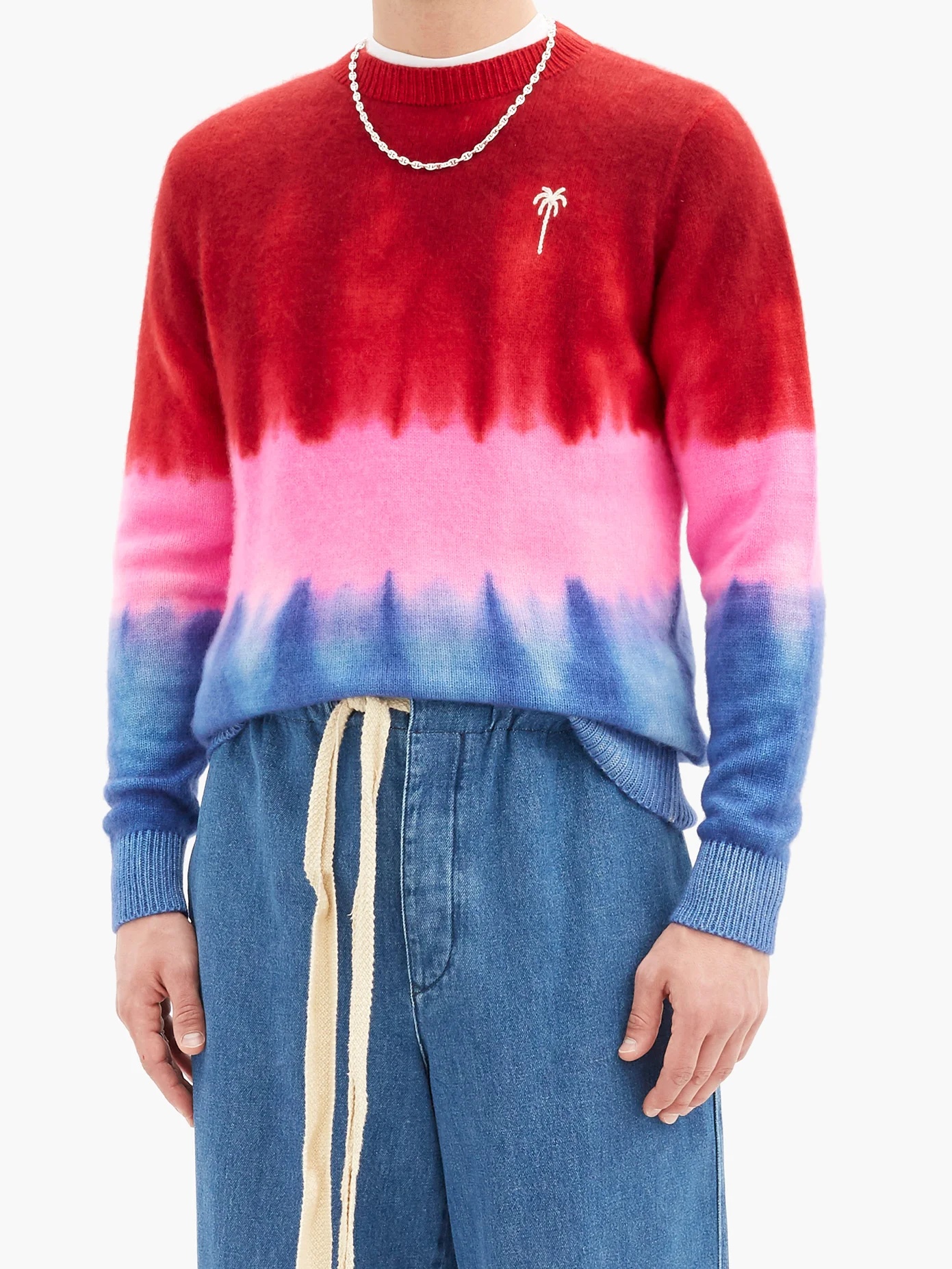 Gradient tie-dye cashmere sweater - 6