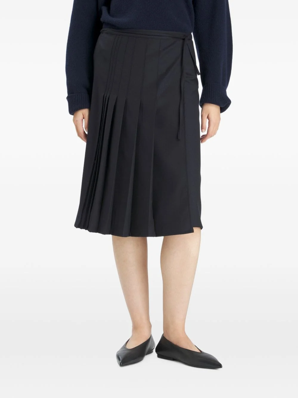 Telma pleated wrap midi skirt - 1