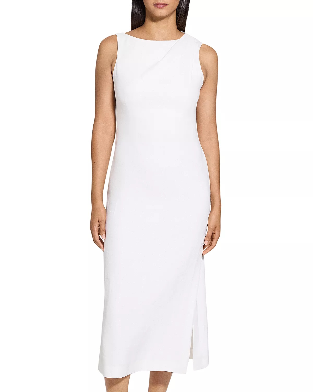 Shoulder Draped Midi Dress - 4