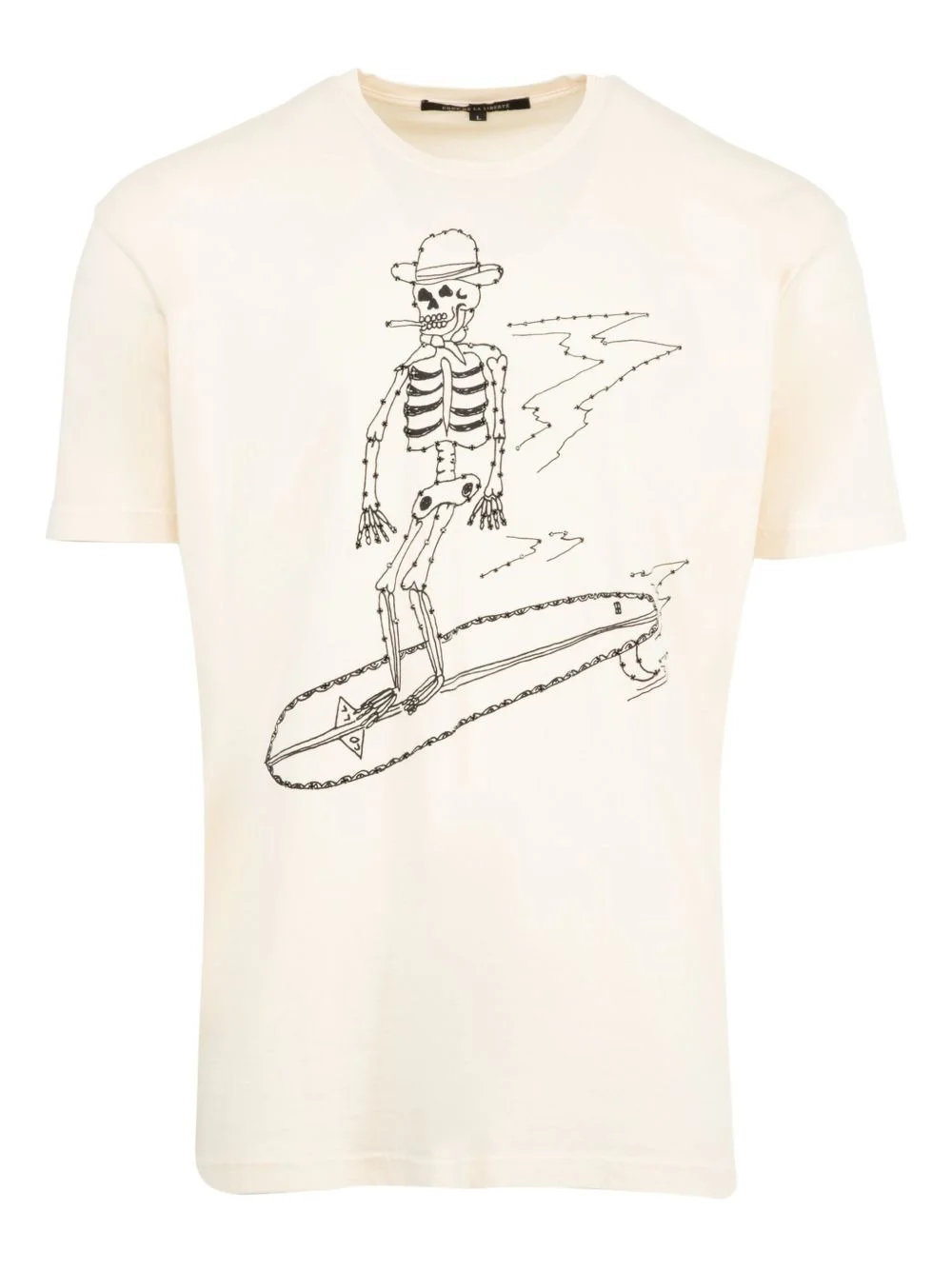 surf-print T-shirt - 1