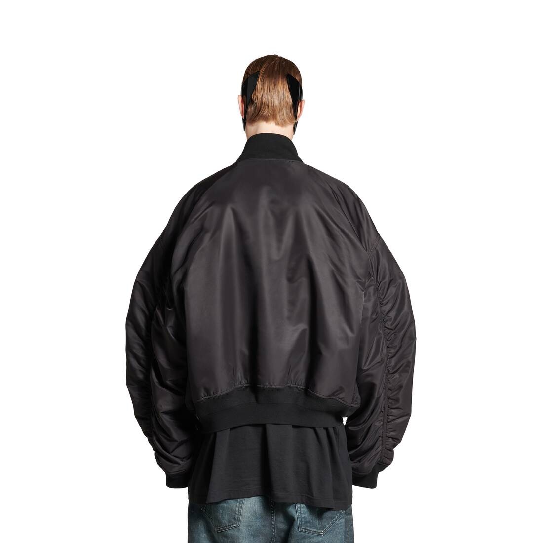 Men's Balenciaga Boxing Varsity Jacket in Black - 5