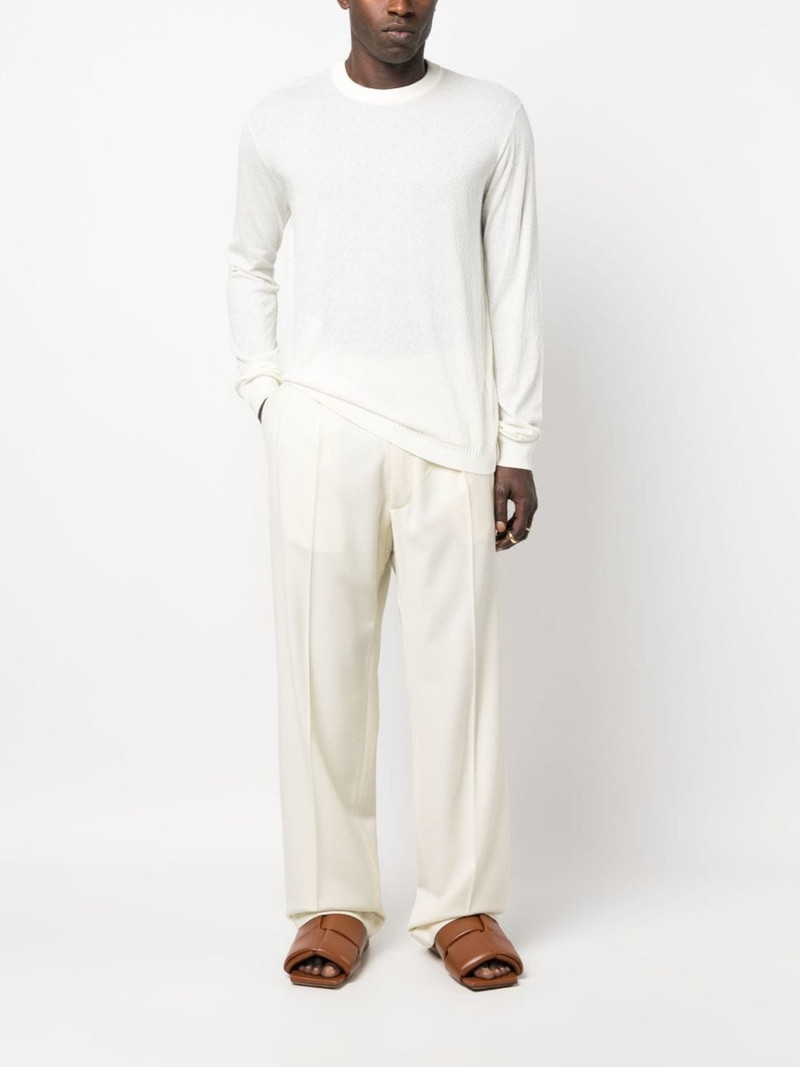 VERSACE La Greca cotton-silk jumper outlook