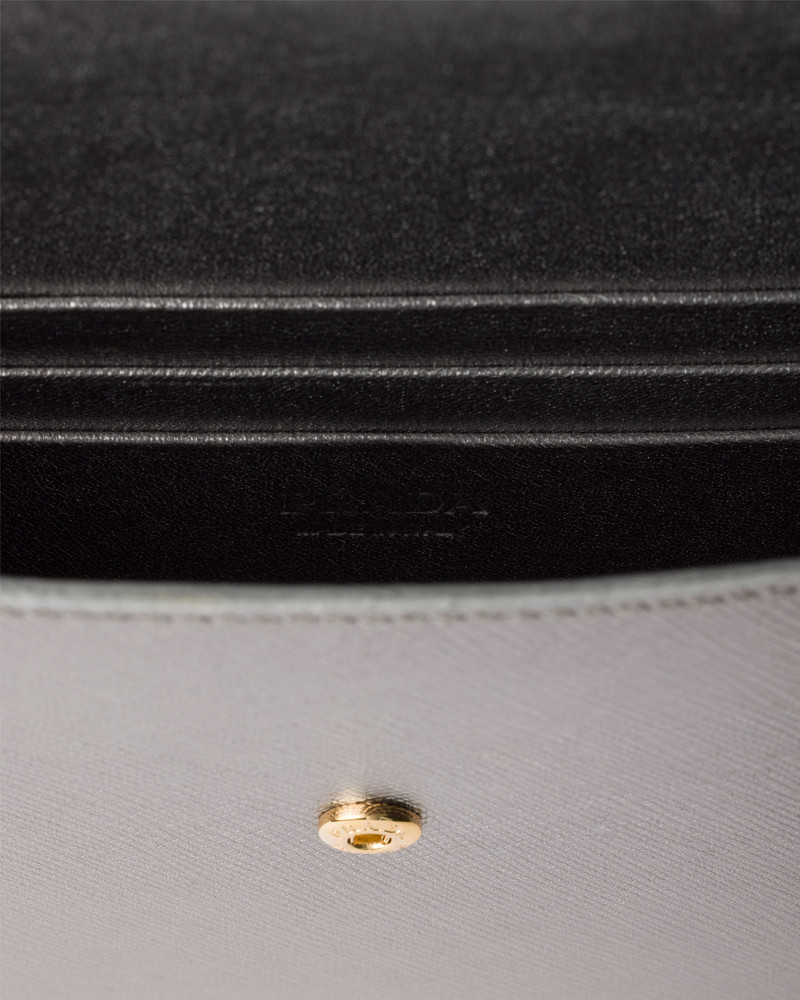 Prada Saffiano leather envelope clutch outlook