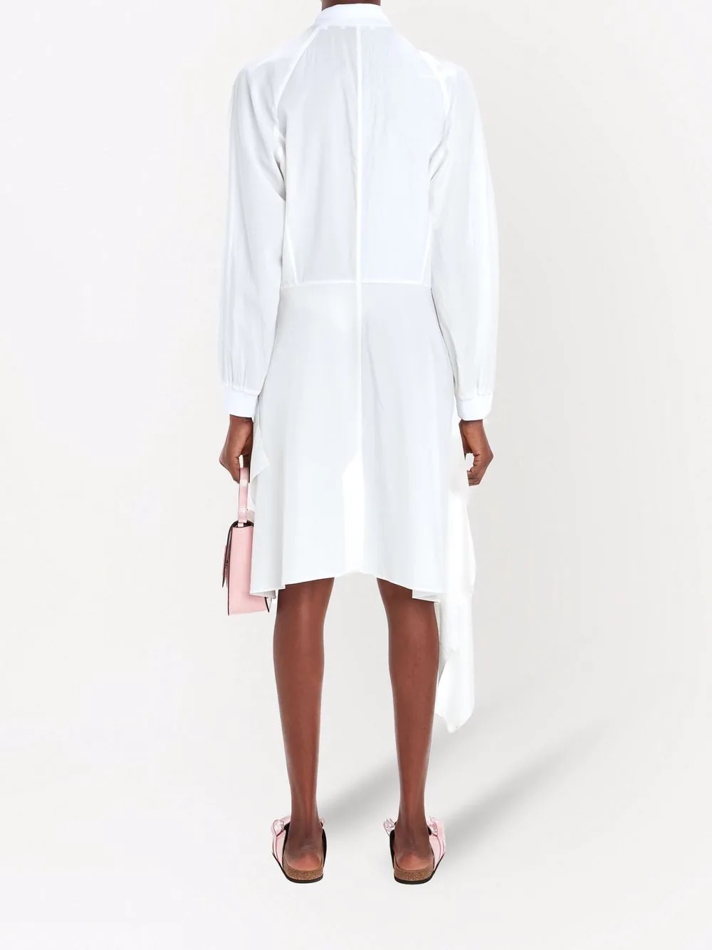 bomber-style poplin shirtdress - 4