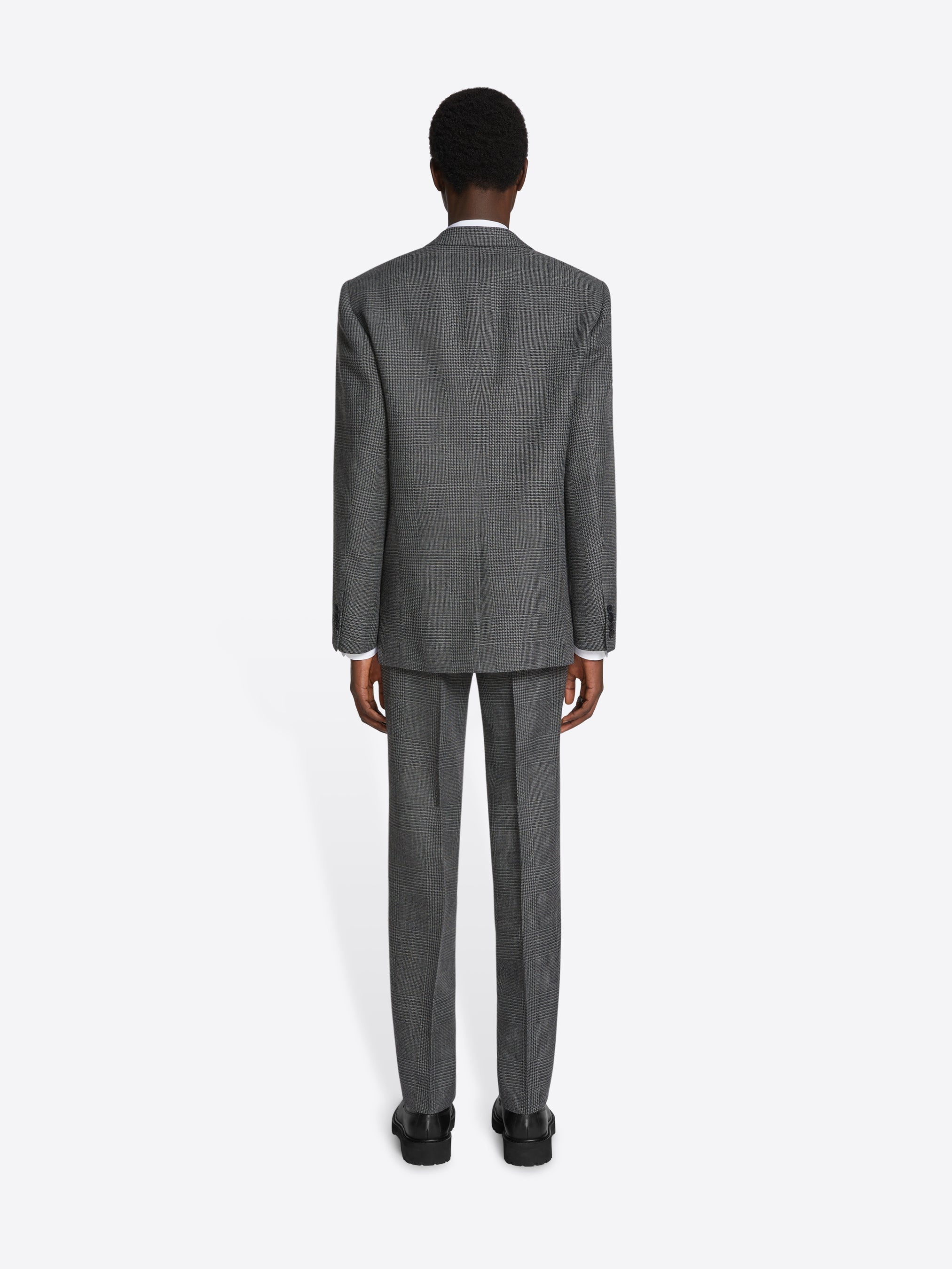 CHECKED WOOL SUIT - 4