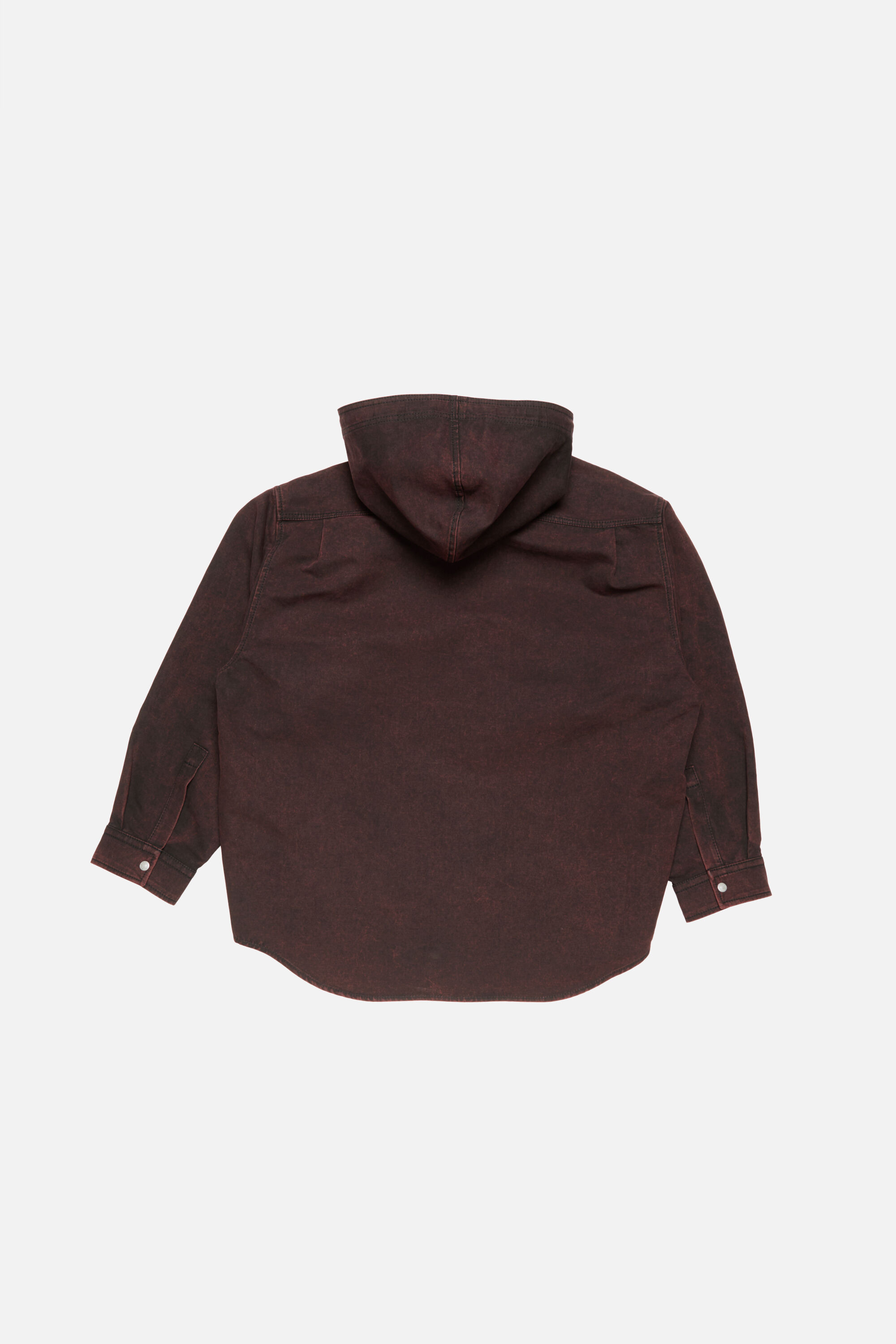 Layered hooded jacket - Burgundy - 7