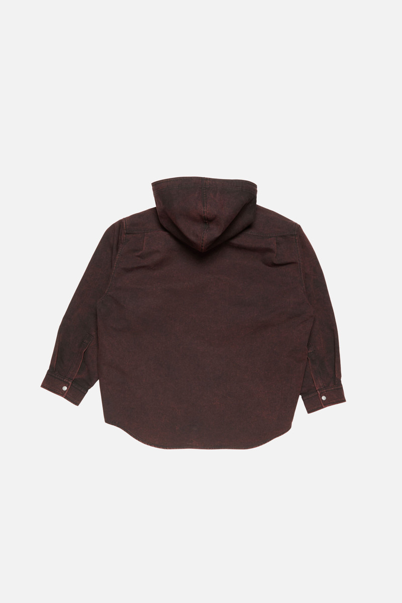 Layered hooded jacket - Burgundy 7