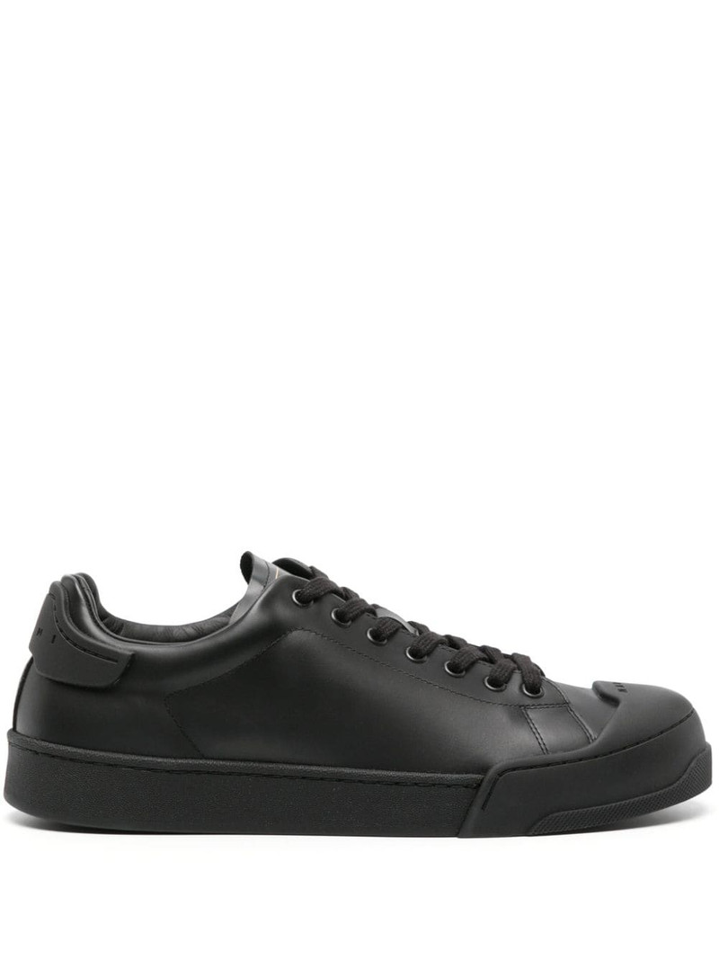 logo-debossed leather sneakers 1