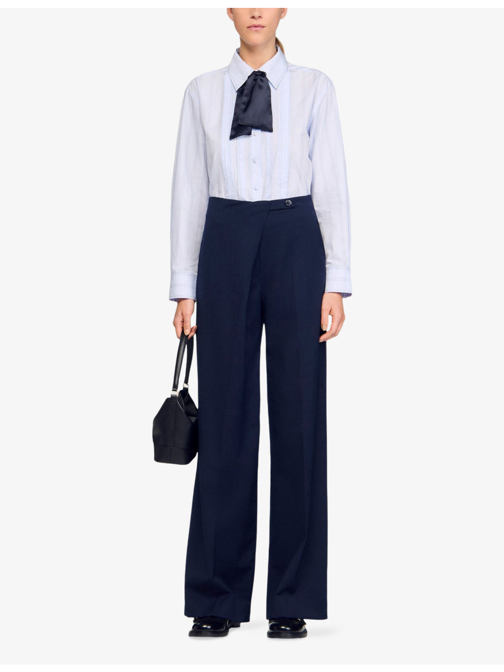 Straight-Leg Mid-Rise Woven Trousers - 2