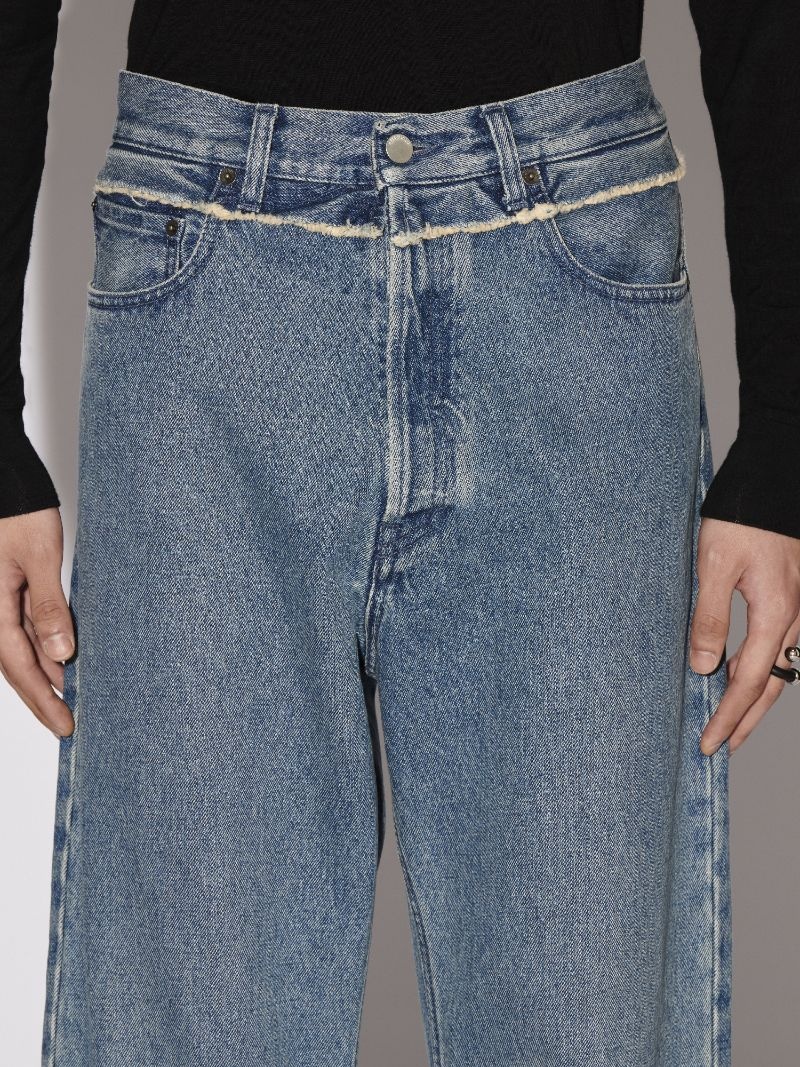 WAIST DETAIL DENIM PANTS - 6