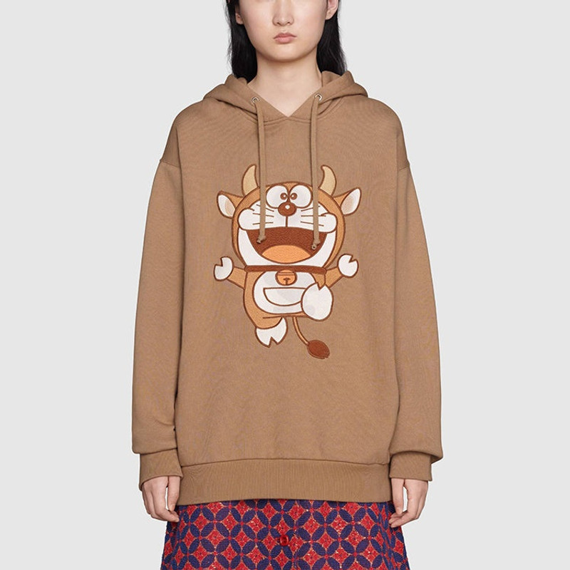 GUCCI (WMNS) Gucci x Doraemon Hooded Sweatshirt 'Brown' 615061-XJDIO-2597 outlook