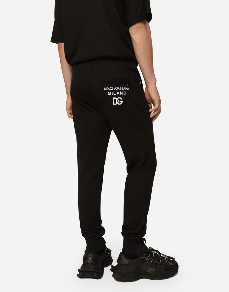Jersey jogging pants with DG embroidery - 4