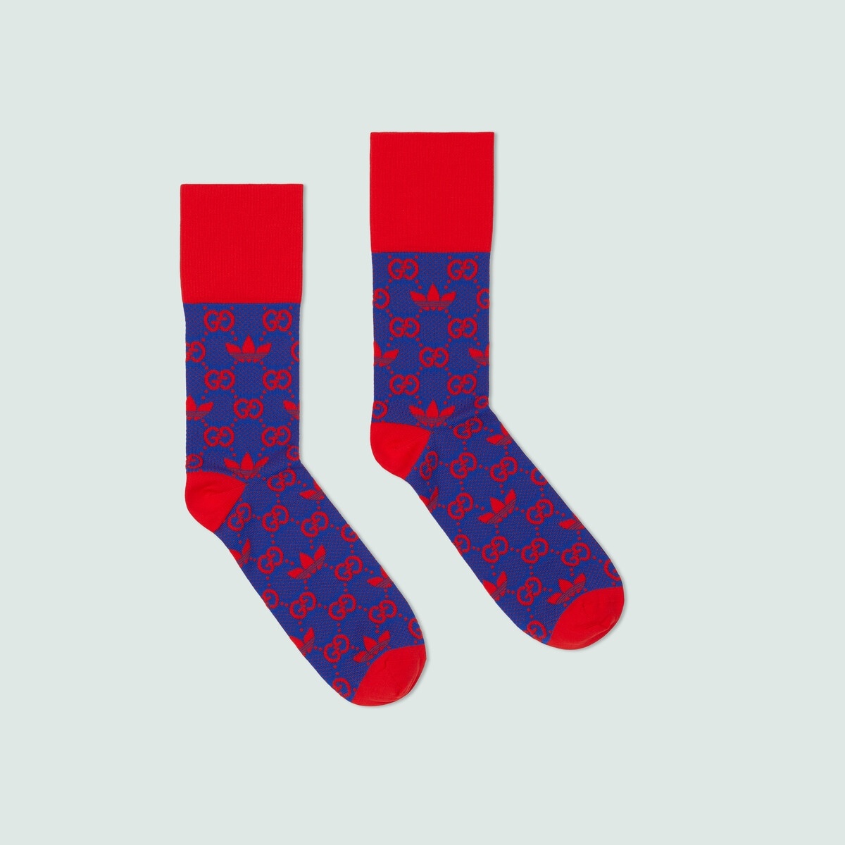 adidas x Gucci GG Trefoil nylon knit socks - 1