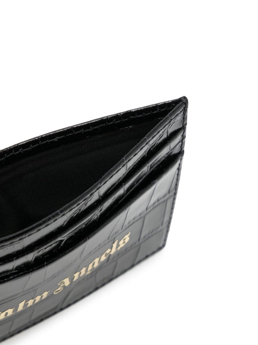 crocodile-effect leather cardholder - 3