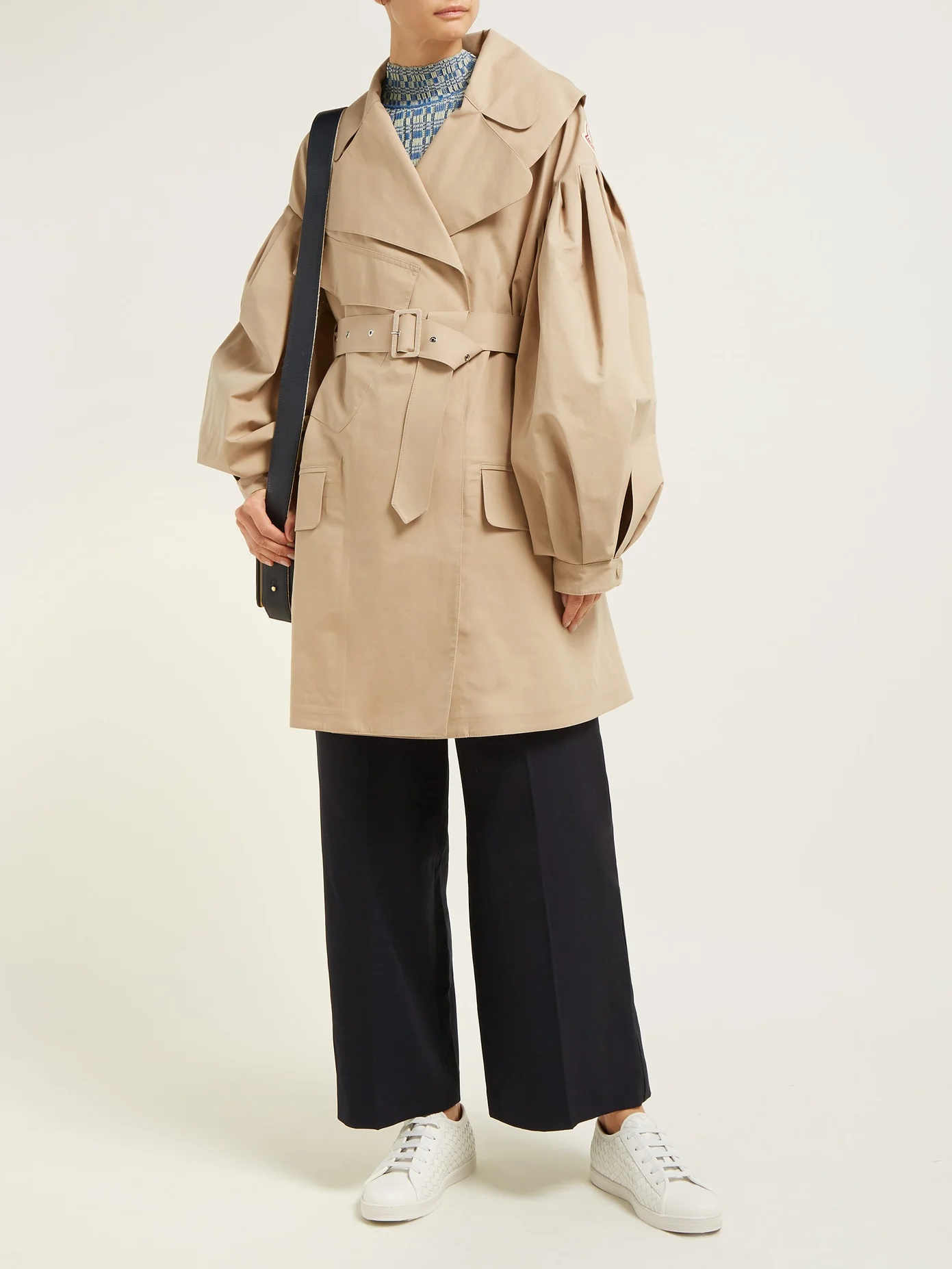 Belted cotton-twill trench coat - 2