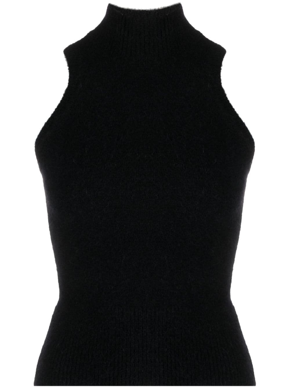 high-neck knitted top - 1