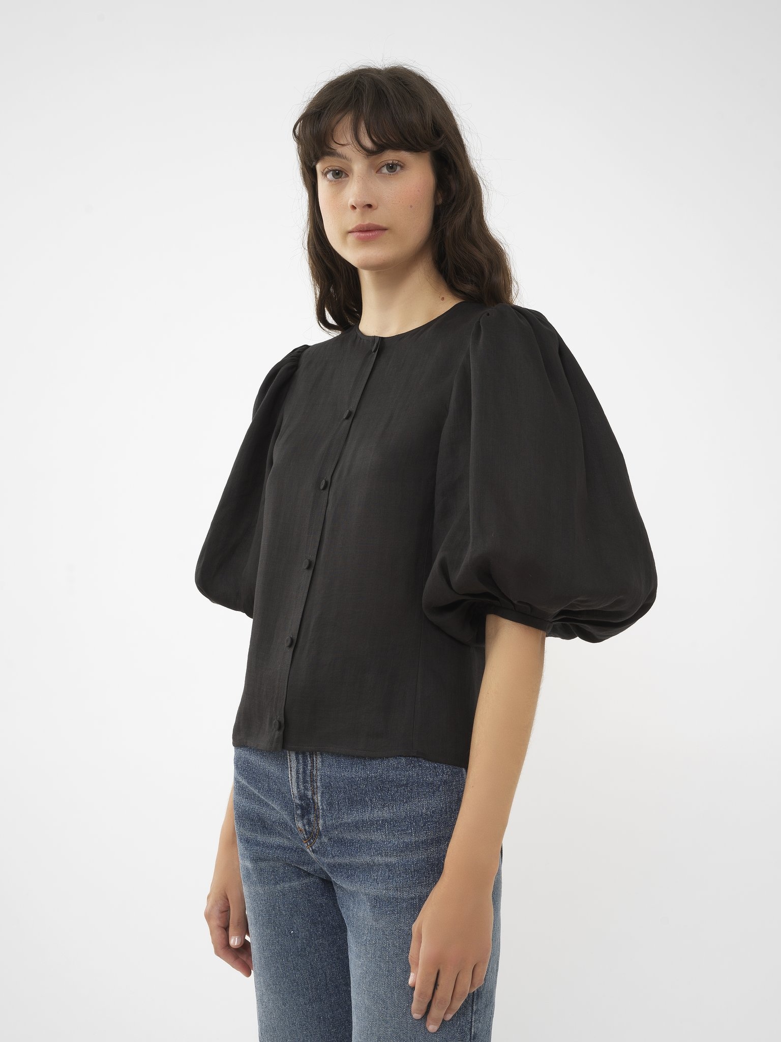 COLLARLESS BLOUSE - 4