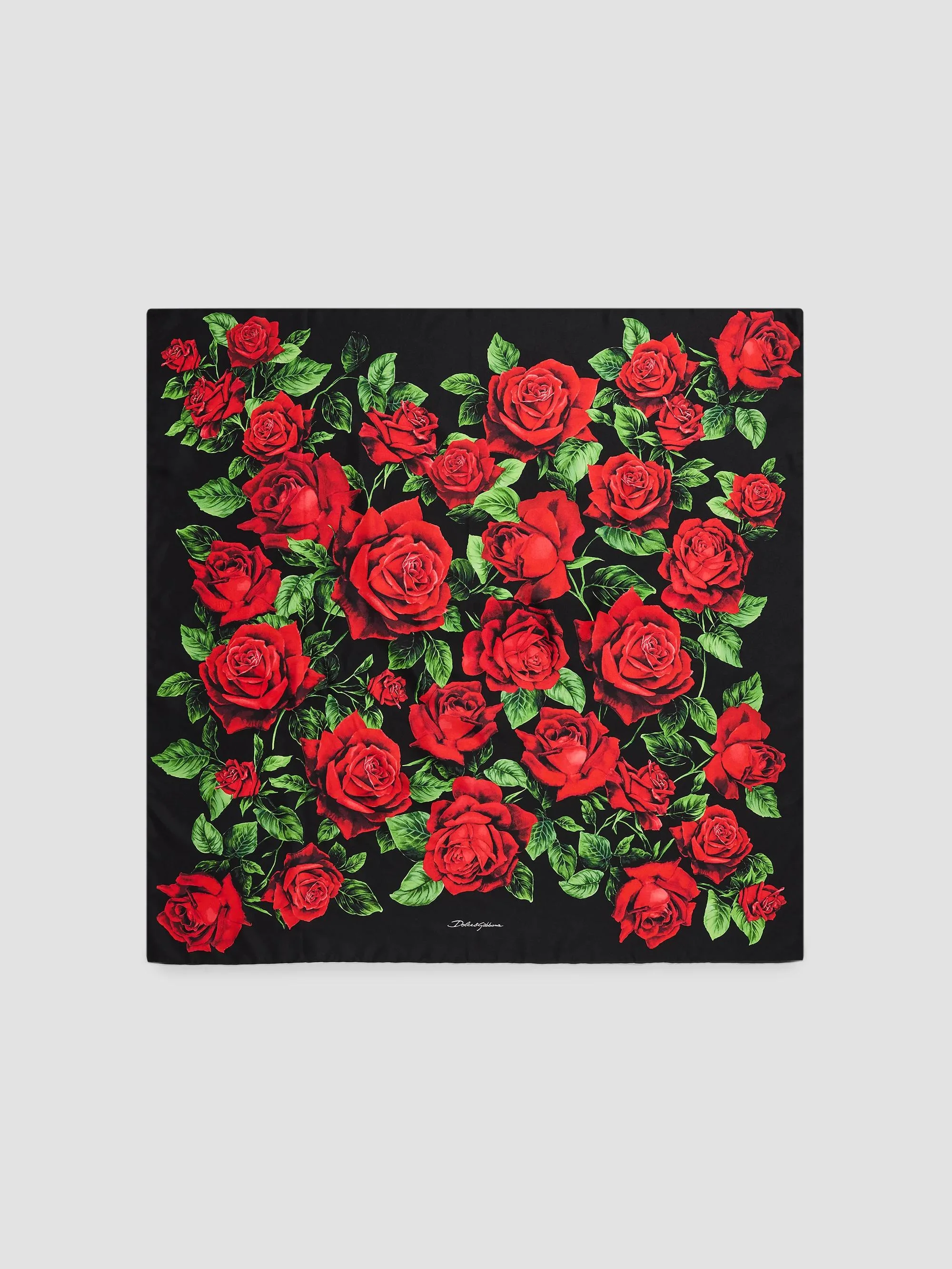 Women's Roses Silk Square Scarf - Rose - 1
