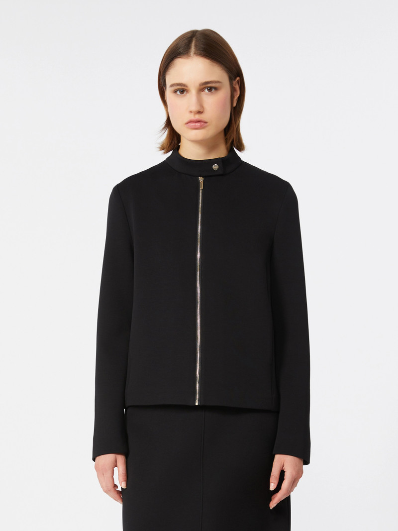 CASTA Scuba jersey biker jacket - BLACK 3