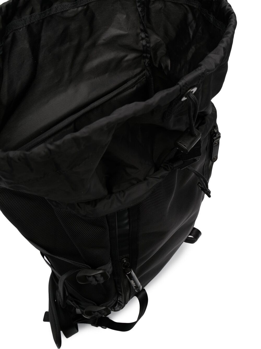 logo patch buckled backpack - 5