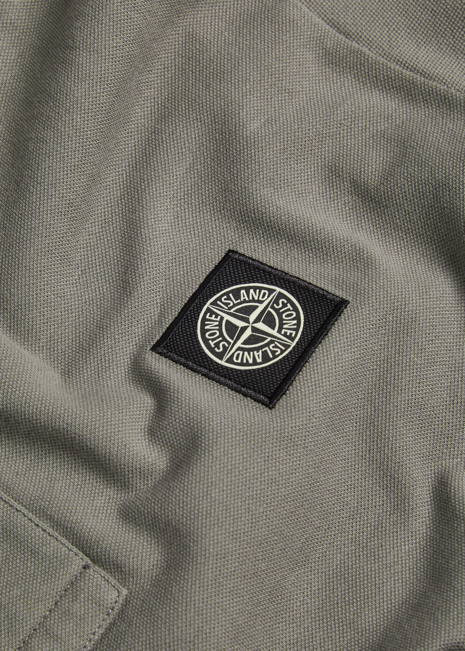 Stone Island Logo Piqué Stretch-cotton Polo Shirt - 5
