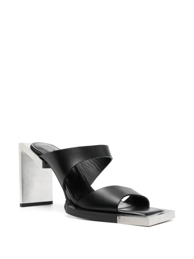 HELIOT EMIL™ 100mm square-open toe leather sandals outlook