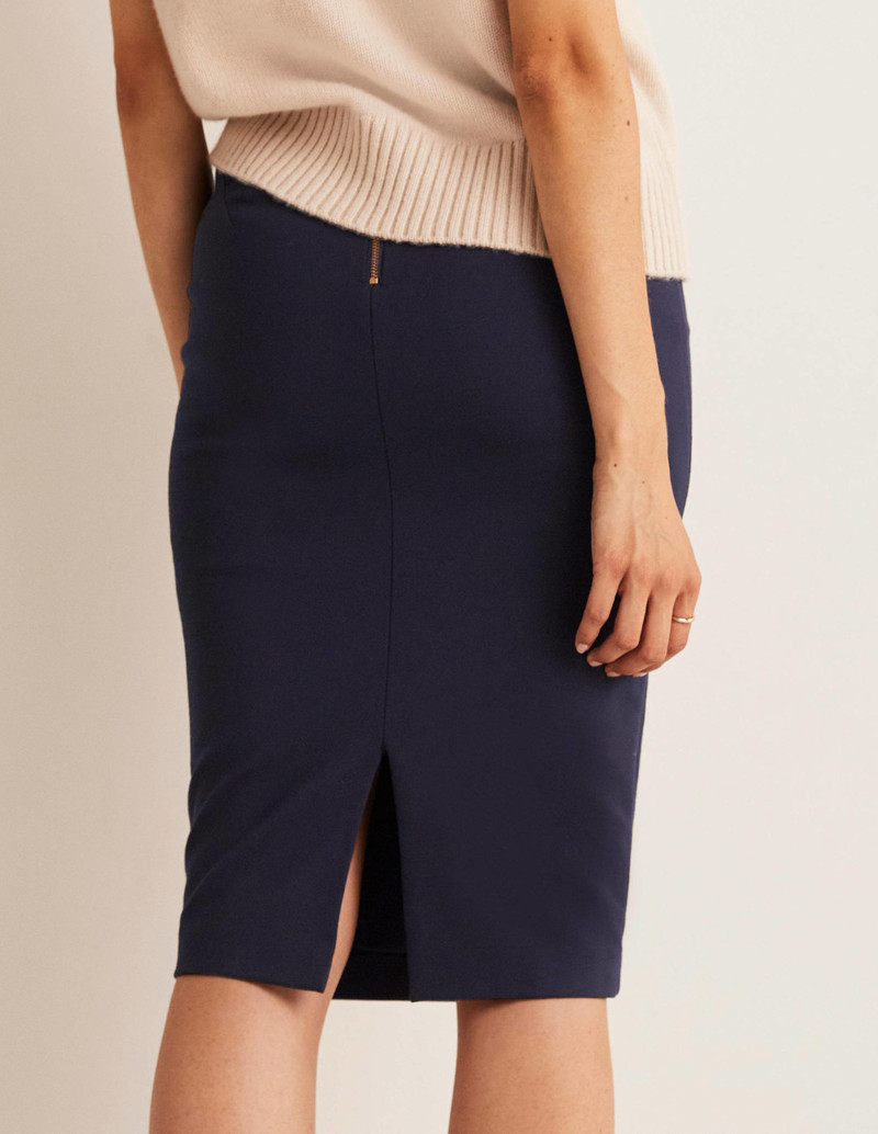 Hampshire Ponte Skirt-Navy 4