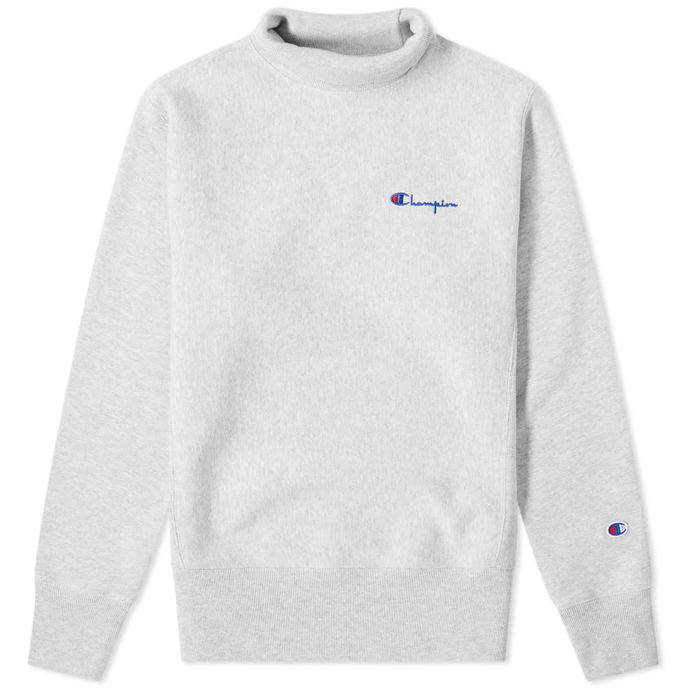 Champion Reverse Weave Small Script Mock Neck Sweat - 1