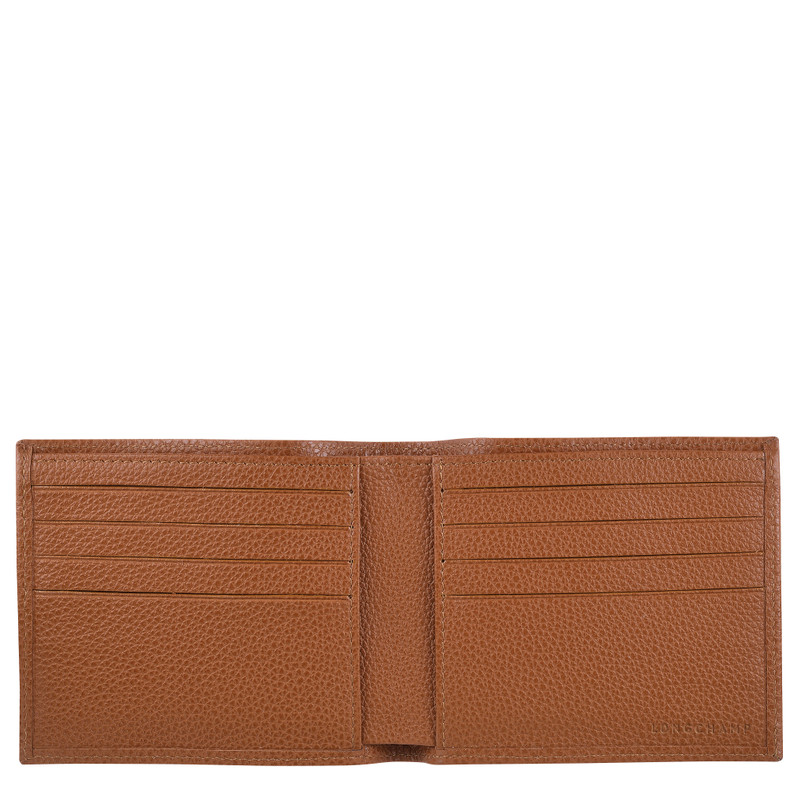 Longchamp Le Foulonné Wallet Caramel - Leather outlook