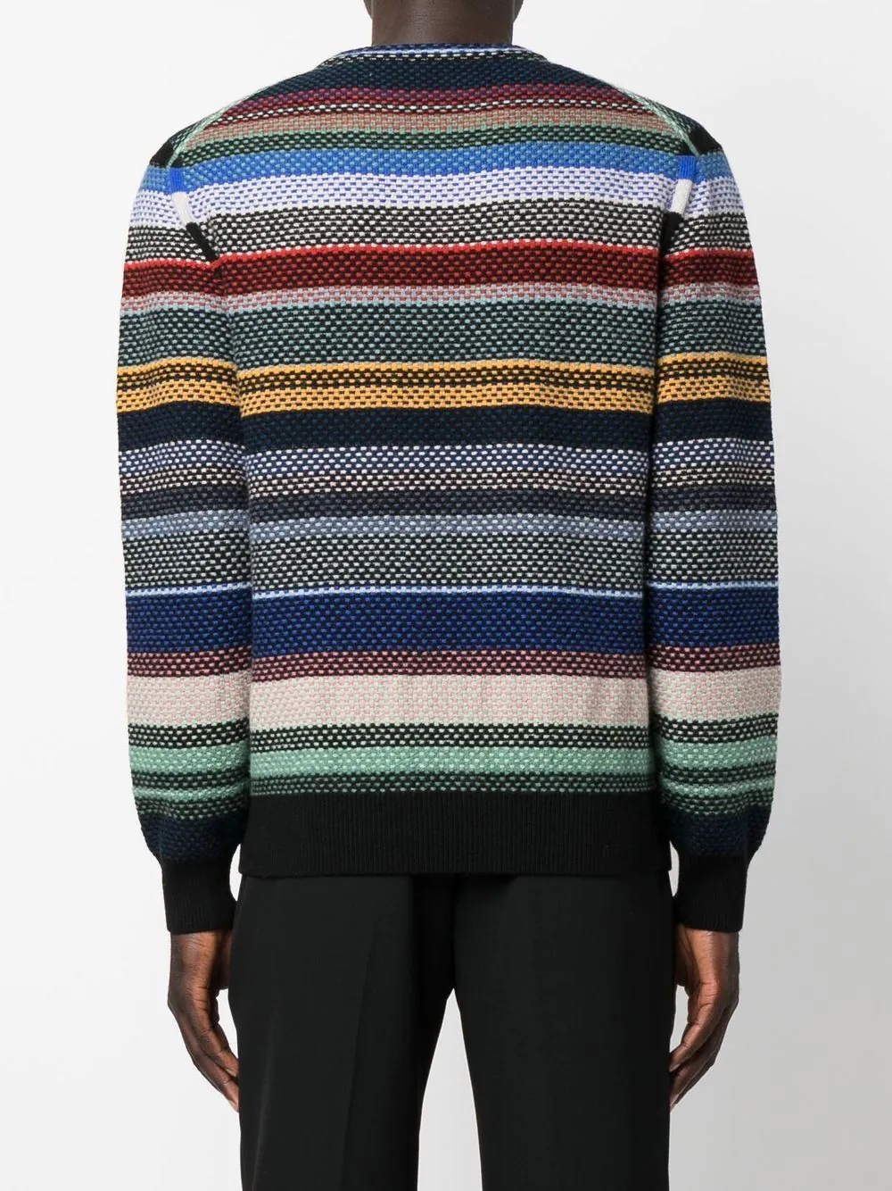 striped crew-neck jumper - 4