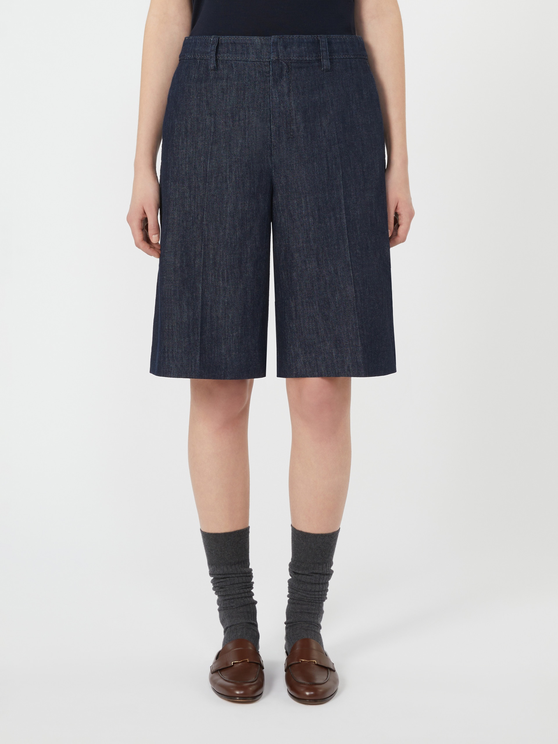 FRANK Indigo denim Bermuda shorts - 3