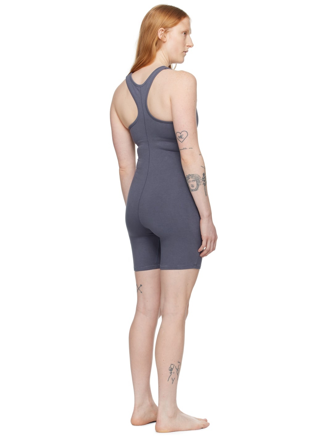 Blue Outdoor Mid Thigh Jumpsuit - 3
